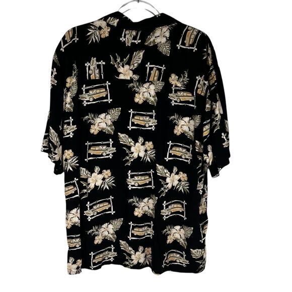 Knightsbridge Mens Button Down Hawaiian Vintage Cars Shirt Large - Picture 4 of 9